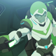 Pidge piloting the Green Lion.
